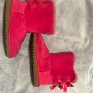 UGG Pink Bailey Bow Boots